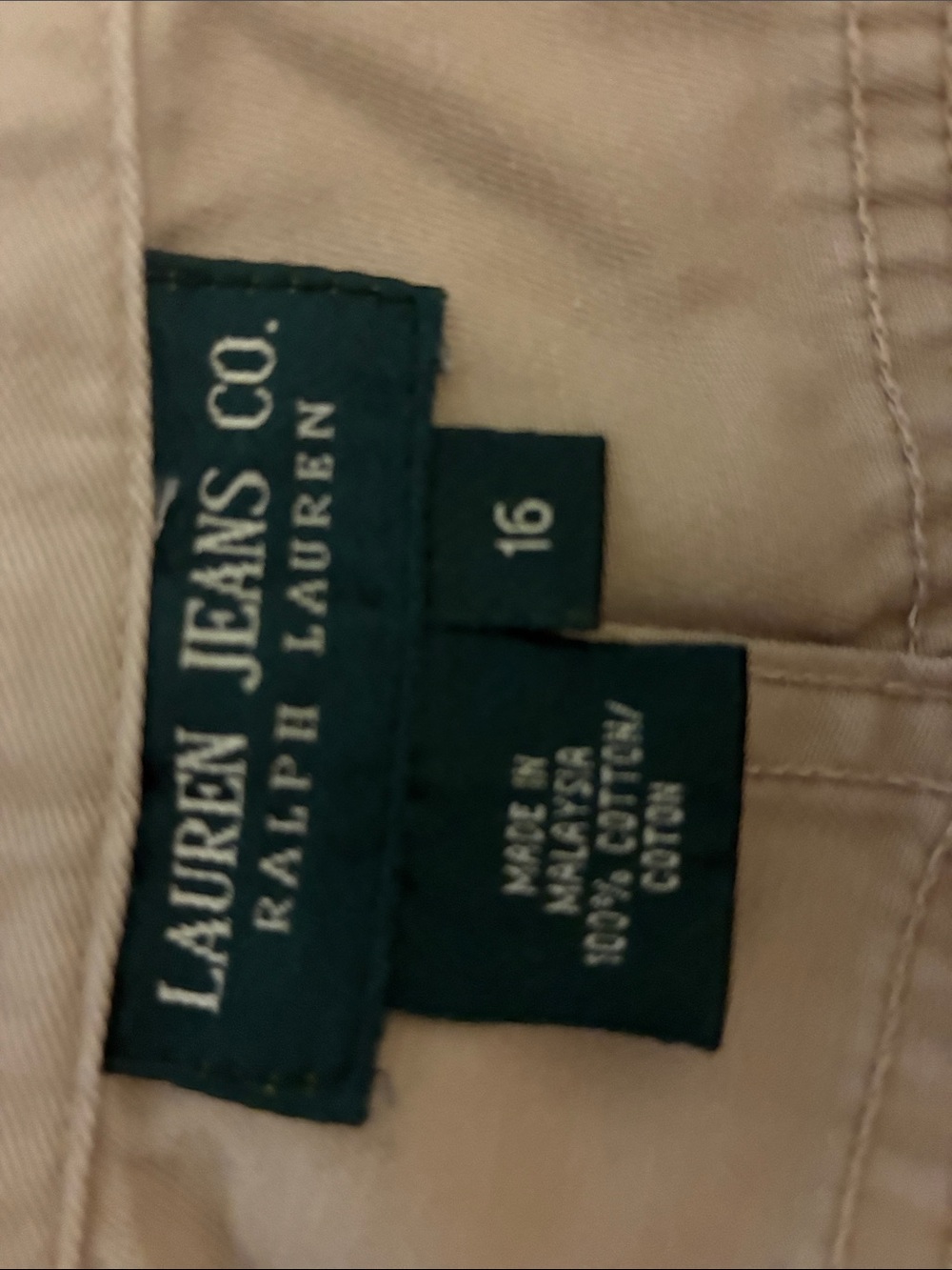 Lauren Ralph Lauren Khaki Chinos in Light Cream